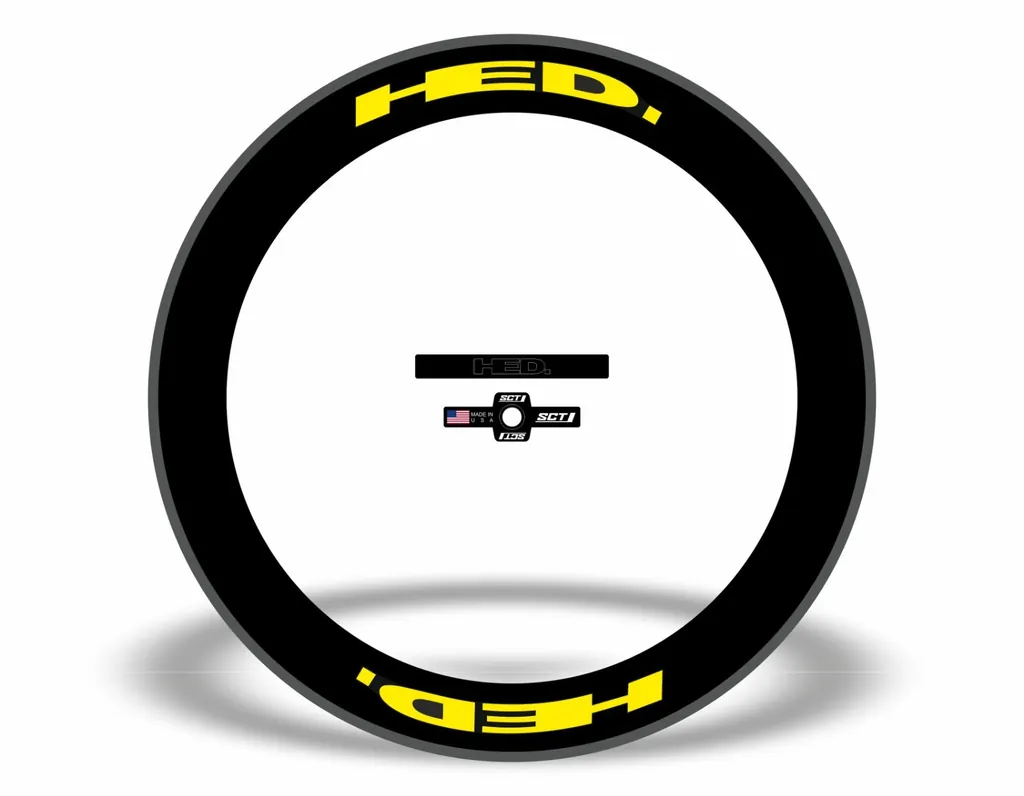 HED Jet 4 Rim Wheelset Decal Factory Sticker Vinyl Adhesive Yellow 12 Pcs