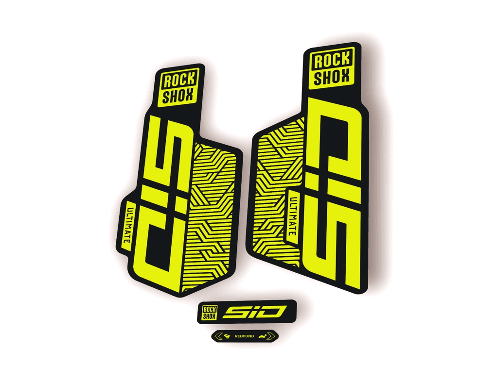 Rock Shox SID ULTIMATE 2025 Flight Attendant Bike Decal Sticker Lime Green