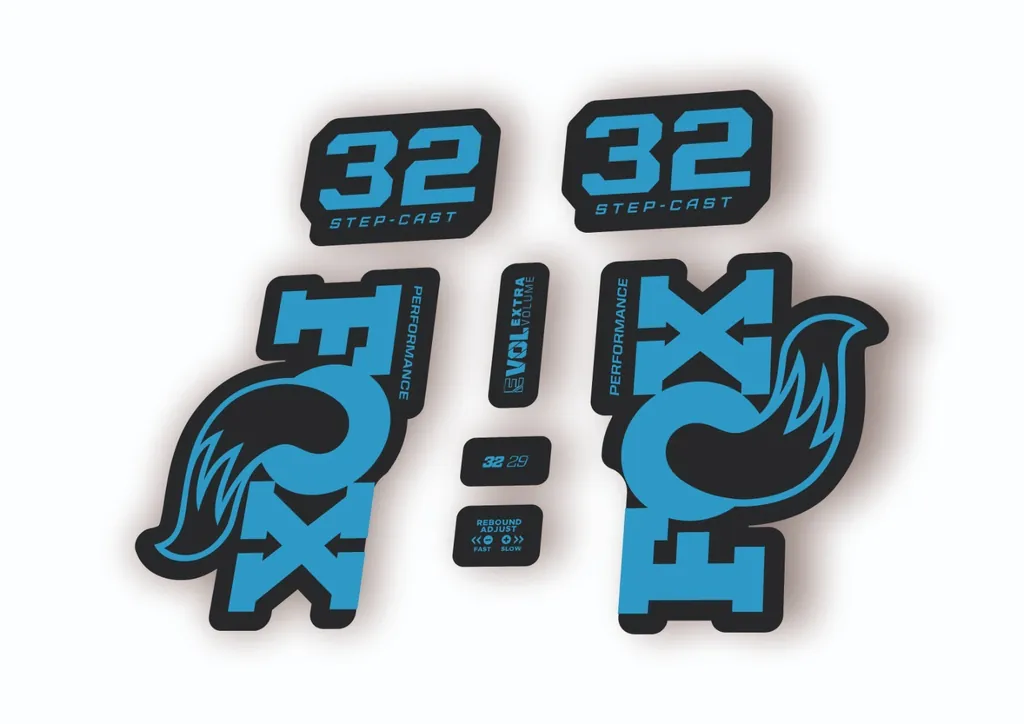 Fox 32 Step Cast Performance 2025 Fork Factory Decal Sticker Adhesive Blue
