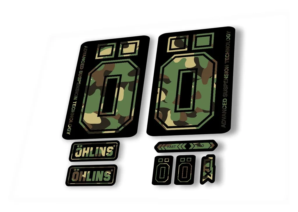 Ohlins DH38 2019 Fork Decal Mountain Bike Cycling Sticker Adhesive Camo