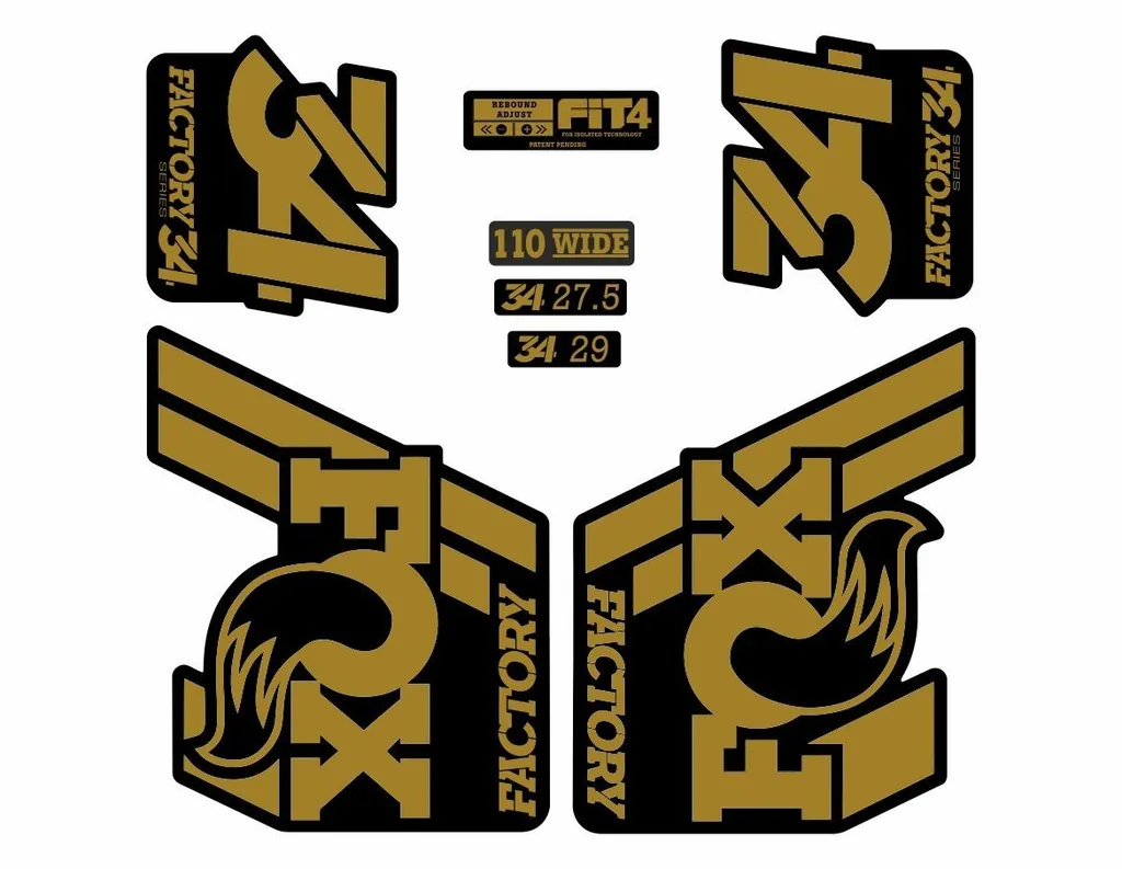FOX 34 Float 2018-19 Forks Suspension Factory Decal Sticker Adhesive Pale Gold
