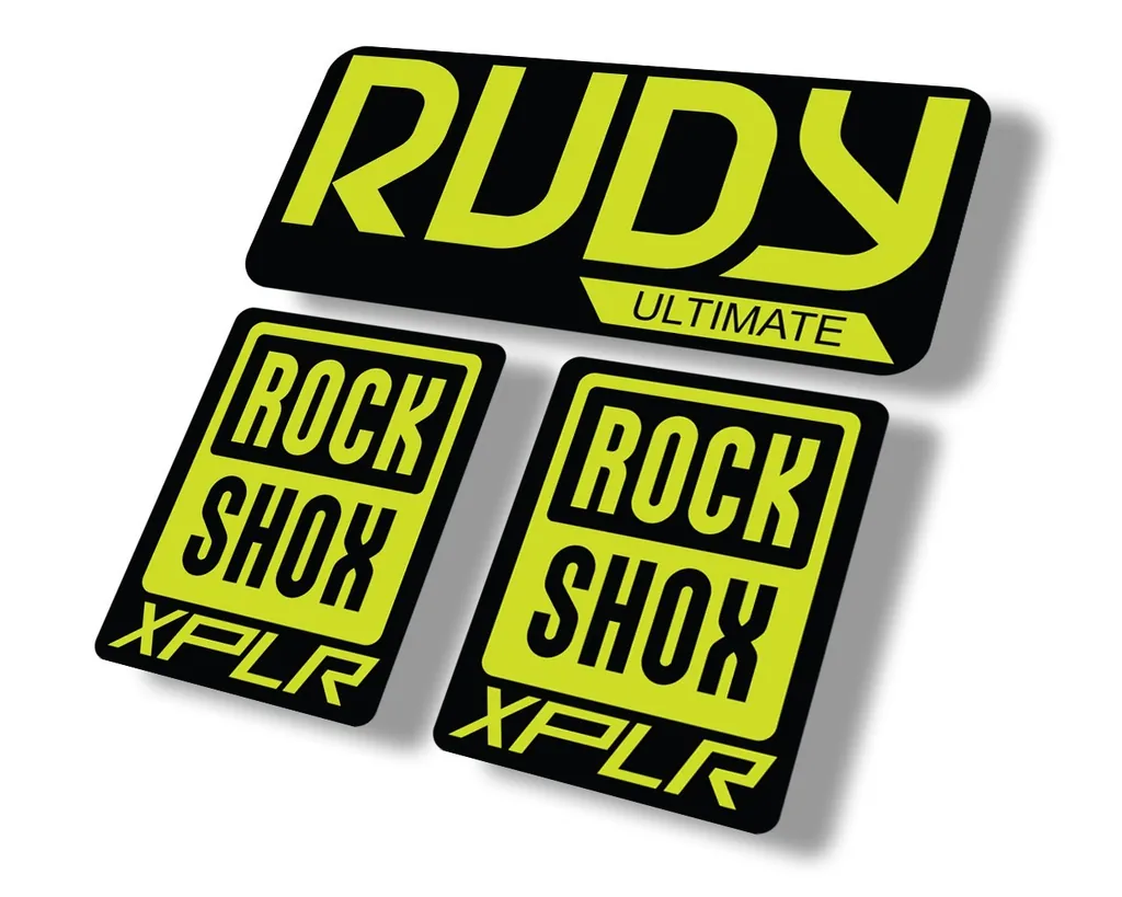 Rock Shox Rudy Ultimate XPLR Gravel Fork Decal Bike Cycling Sticker Lime Green