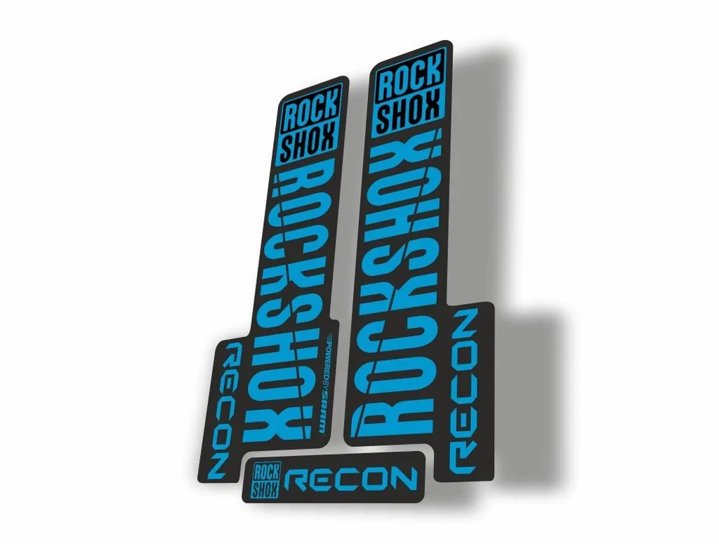 Rock Shox RECON 2018 Mountain Bike Cycling Decal Kit Sticker Adhesive Blue