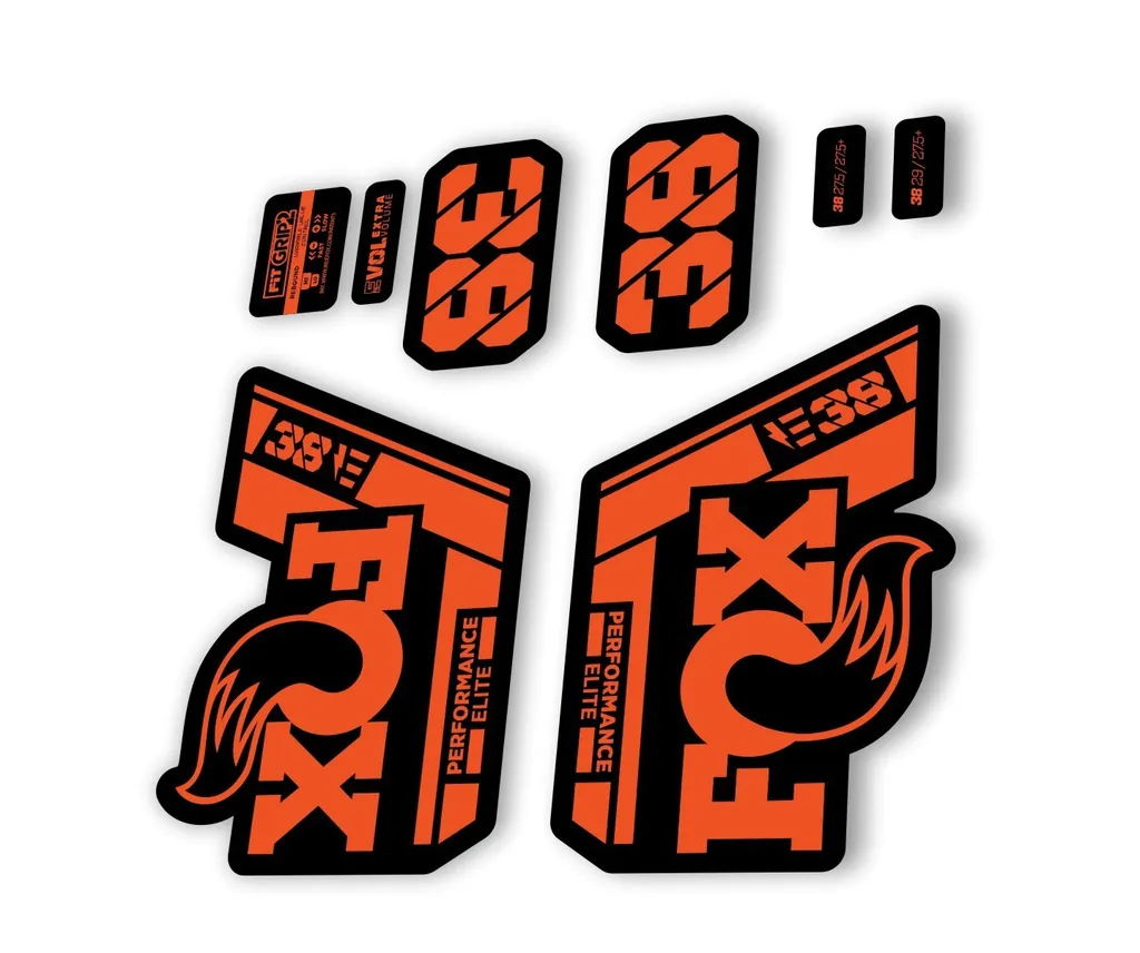 FOX 38 P. Elite E Bike 2021 Forks Suspension Factory Decal Sticker Orange