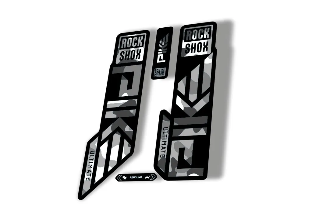 Rock Shox PIKE ULTIMATE 2023 Mountain Bike Cycling Decal Sticker White Camo