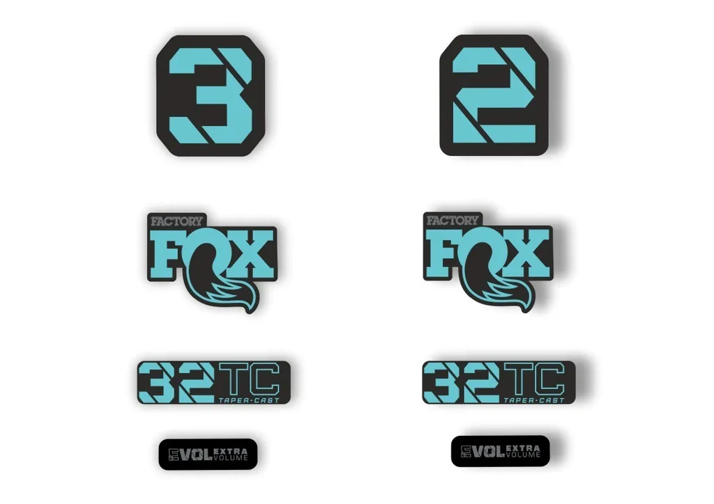 FOX 32 Taper Cast 2022 Factory Fork Decals Suspension Sticker Dolphin