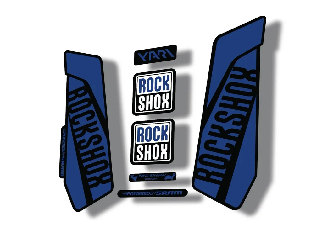 Rock Shox YARI 2015-16 Fork Decal Mountain Bike Cycling Sticker Adhesive D. Blue
