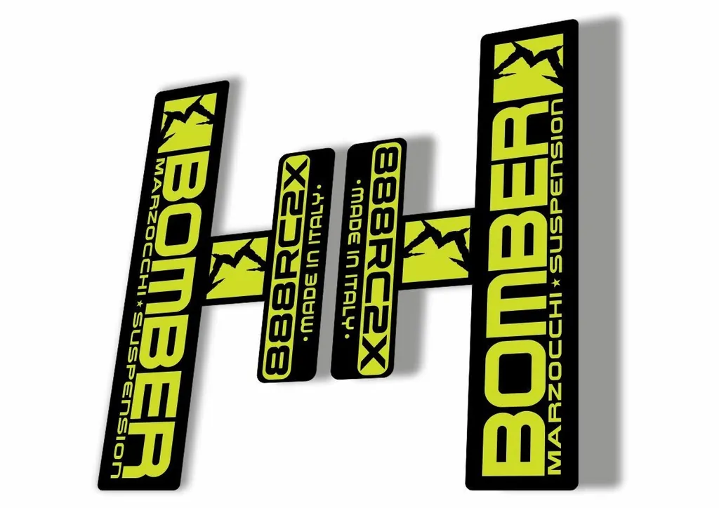 Marzocchi Bomber 888 RC2X 2006 Fork Suspension Sticker Decal Kit Lime Green
