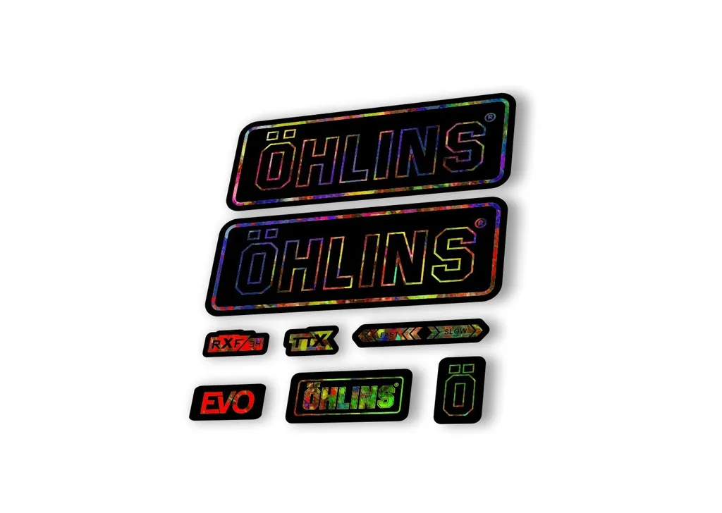 Ohlins RXF34 EVO 2018 Rear Shock Decal Mountain Bike Cycling Sticker Oil Slick
