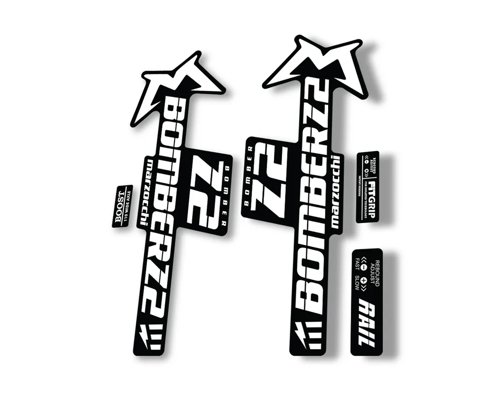 Marzocchi Bomber Z2 E Bike 2022 Fork Suspension Sticker Decal Kit White