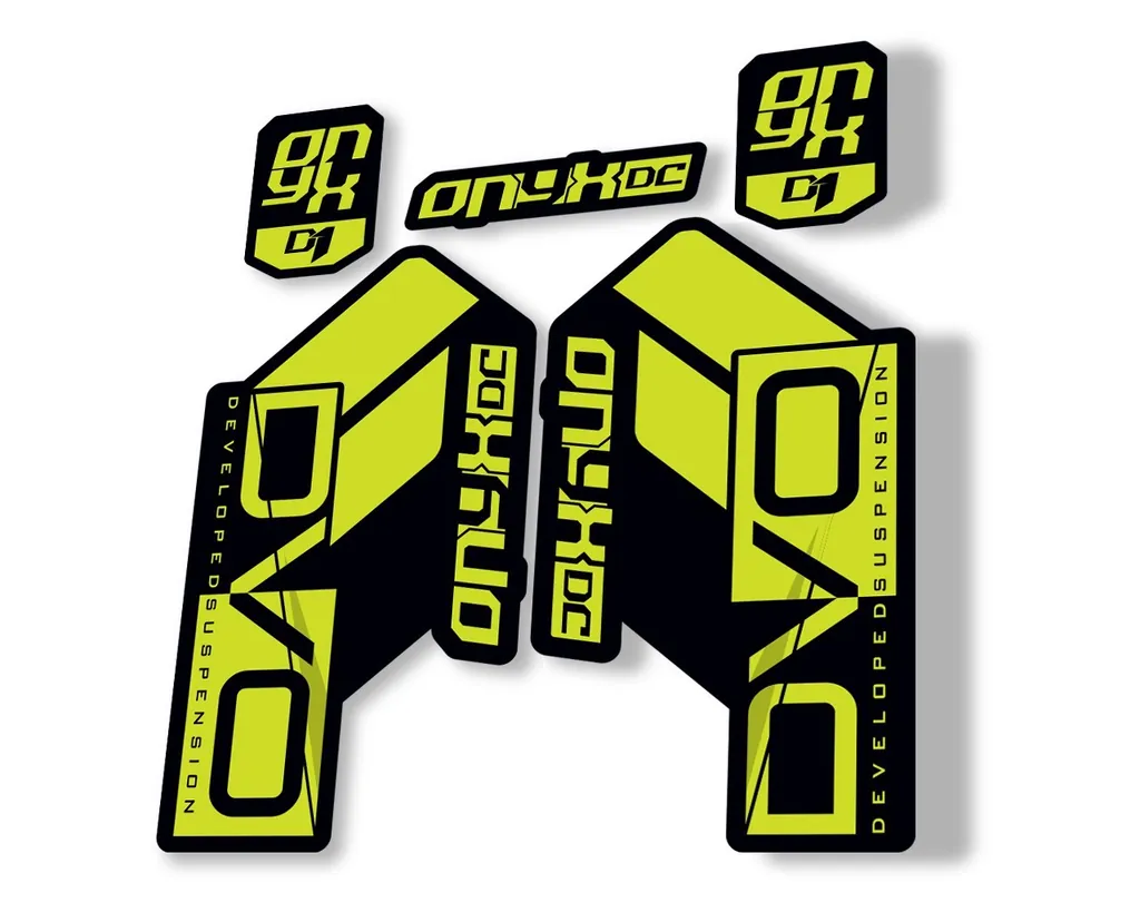 DVO Onyx DC D1 2019 Fork Suspension Sticker Factory Decal Adhesive Lime Green