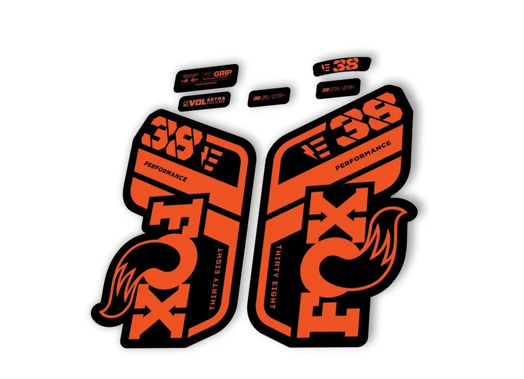 FOX 38 Performance E Bike 2021 Forks Suspension Factory Decal Sticker Orange