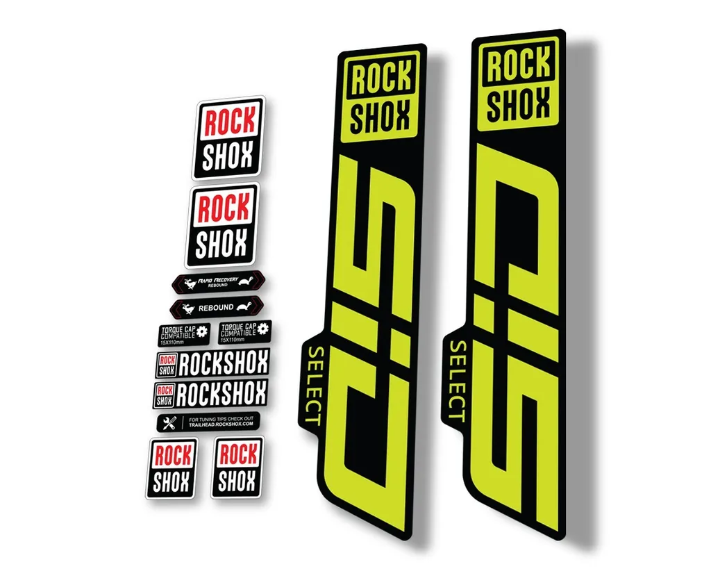 Rock Shox SID 2021 Select Mountain Bike Cycling Decal Sticker Adhesiv Lime Green
