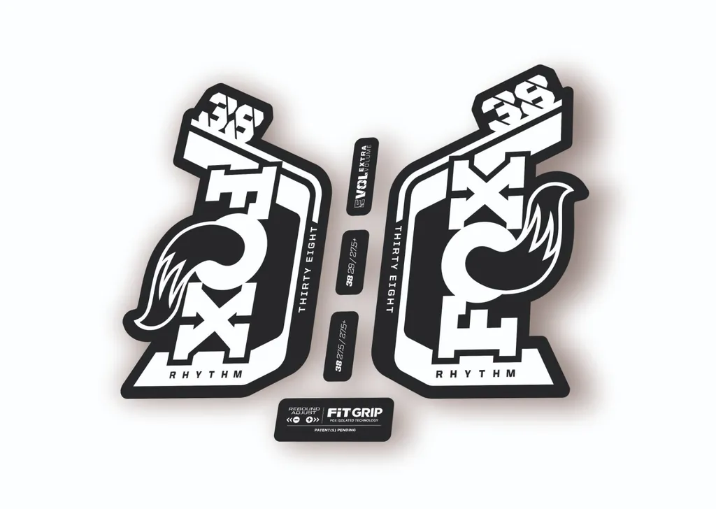 Fox 38 Rhythm 2024 Fork Suspension Factory Decal Sticker Adhesive White