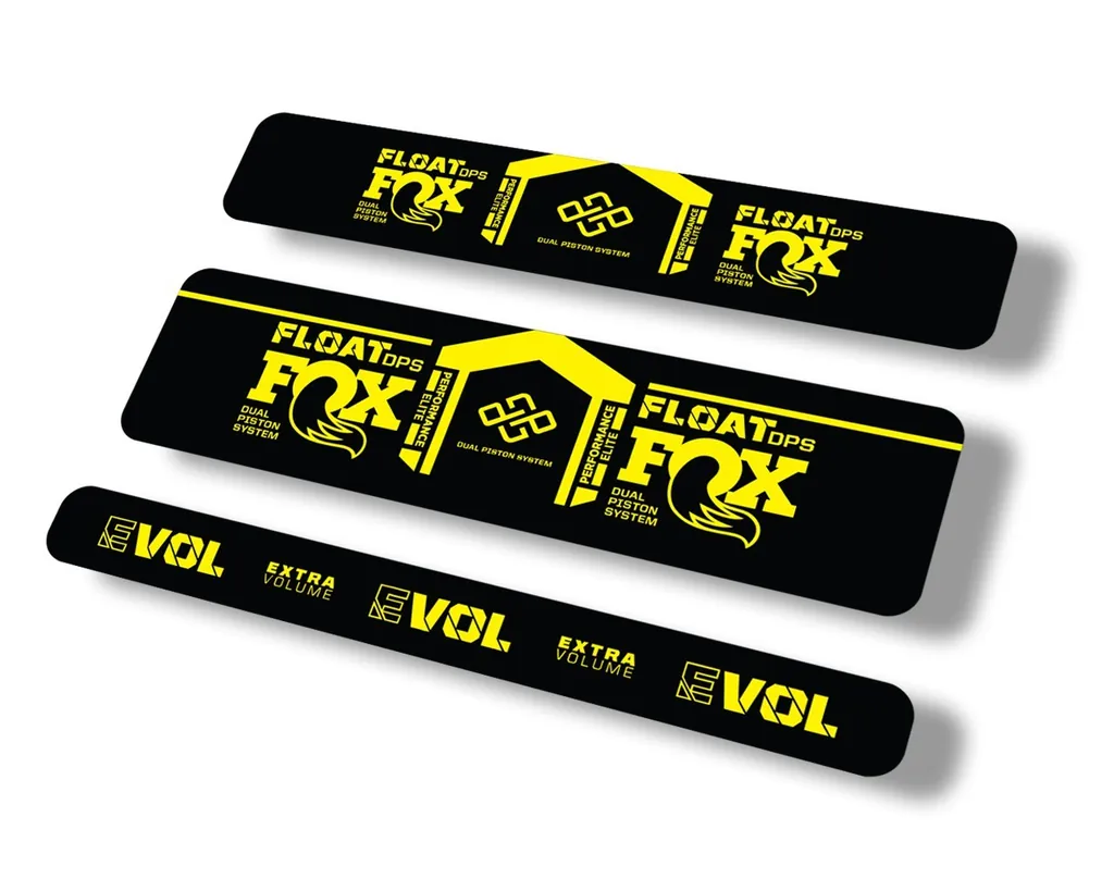 FOX Float DPS 2021 Performance Elite R Rear Shock Suspnsion Sticker Decal Yellow