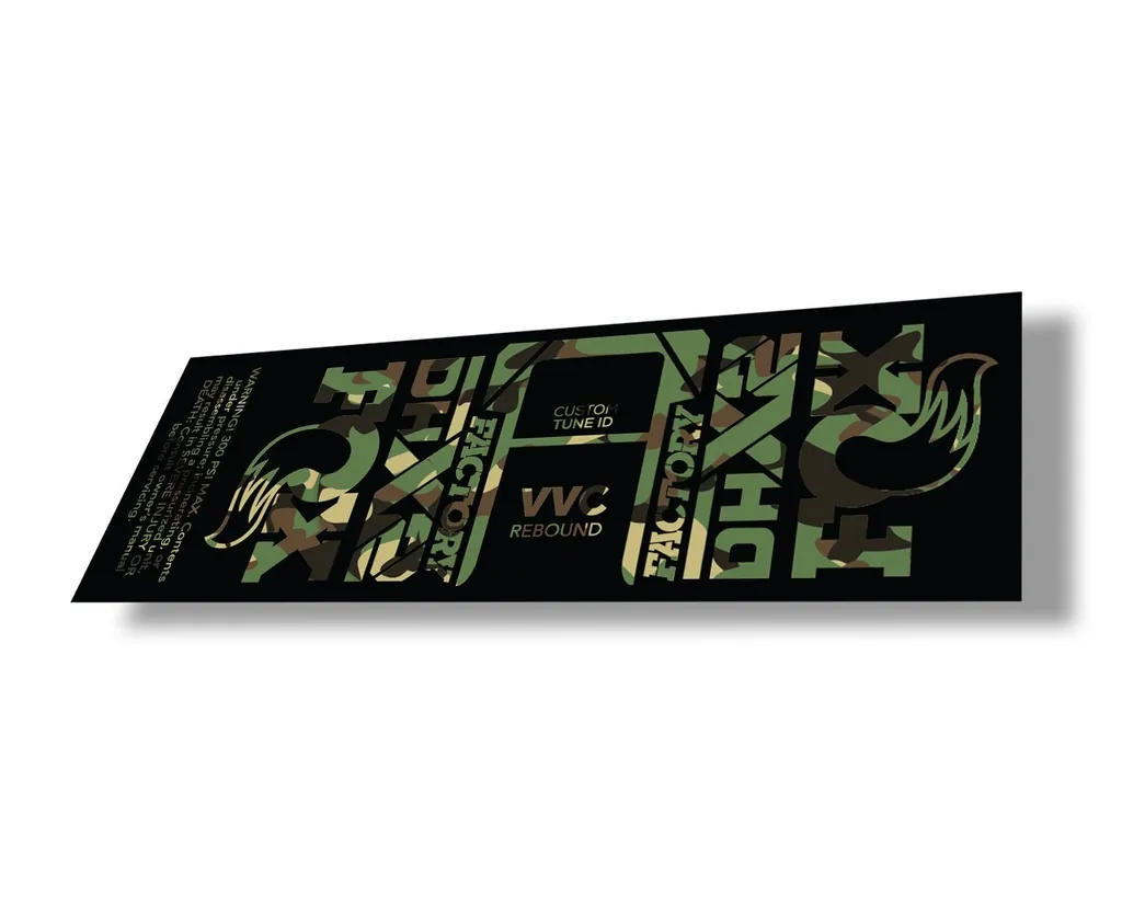 FOX Float DHX2 2021 Rear Shock Suspension Factory Sticker Decal Camo