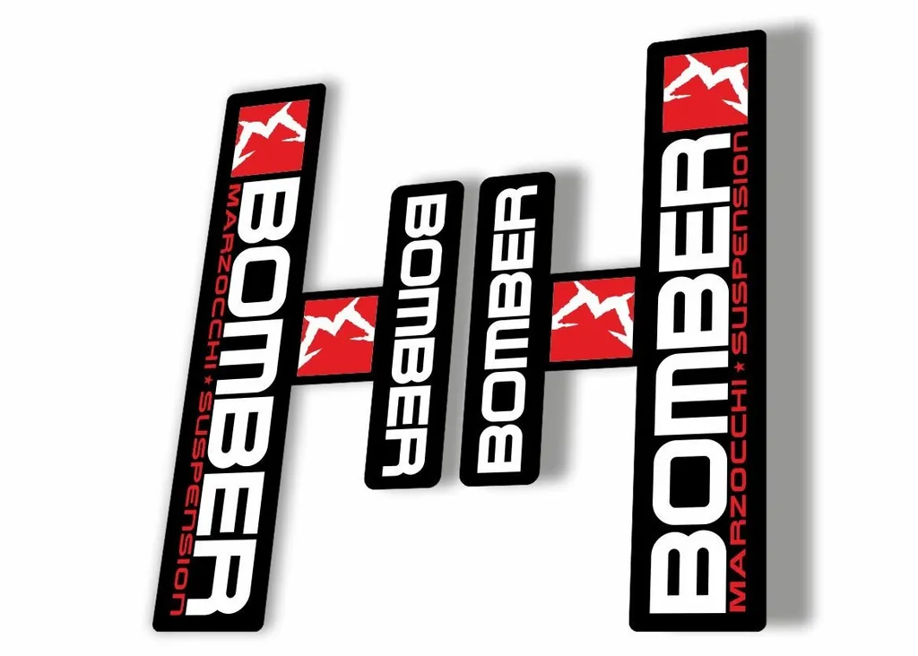 Marzocchi Bomber Generic 2006 Fork Suspension Sticker Decal Kit Adhesive Black