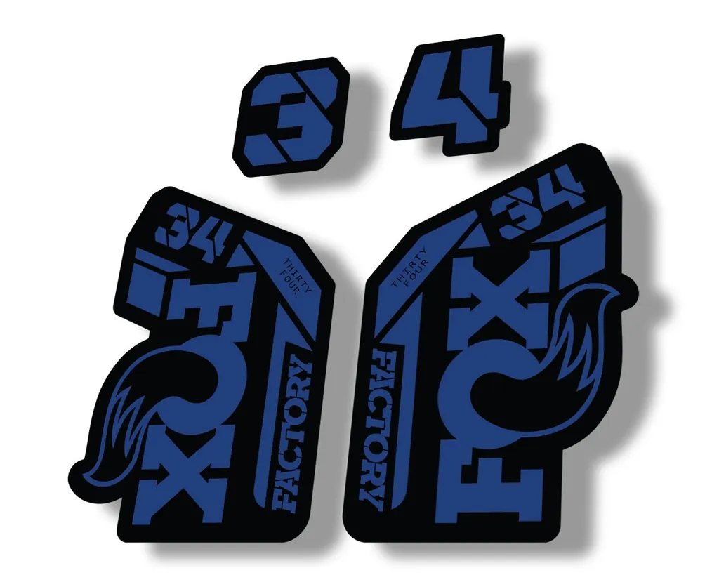 FOX 34 2021 Factory Forks Suspension Decal Sticker Dark Blue