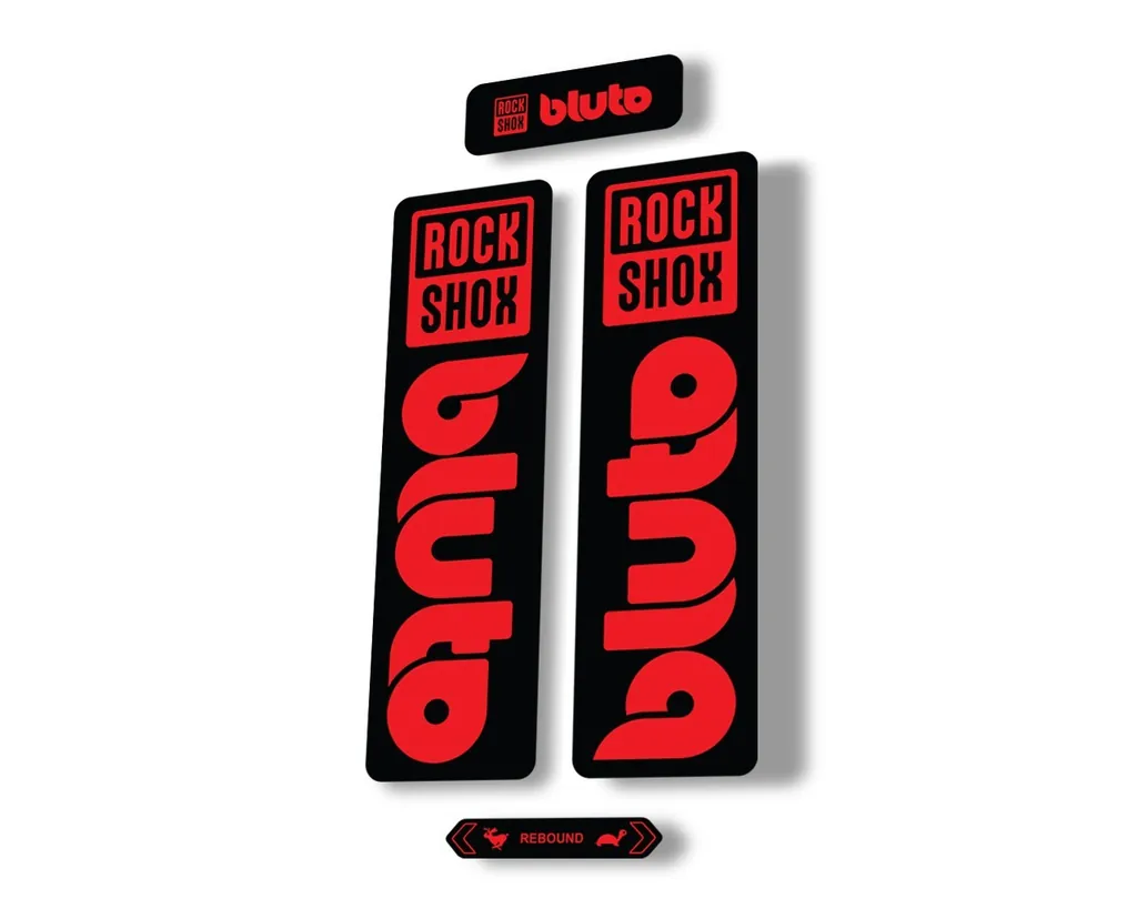 Rock Shox BLUTO 2021 Mountain Bike Cycling Decal Kit Sticker Adhesive Red