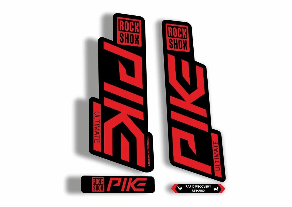 Rock Shox PIKE 2020 ULTIMATE Mountain Bike Cycling Fork MTB Decal Sticker Red
