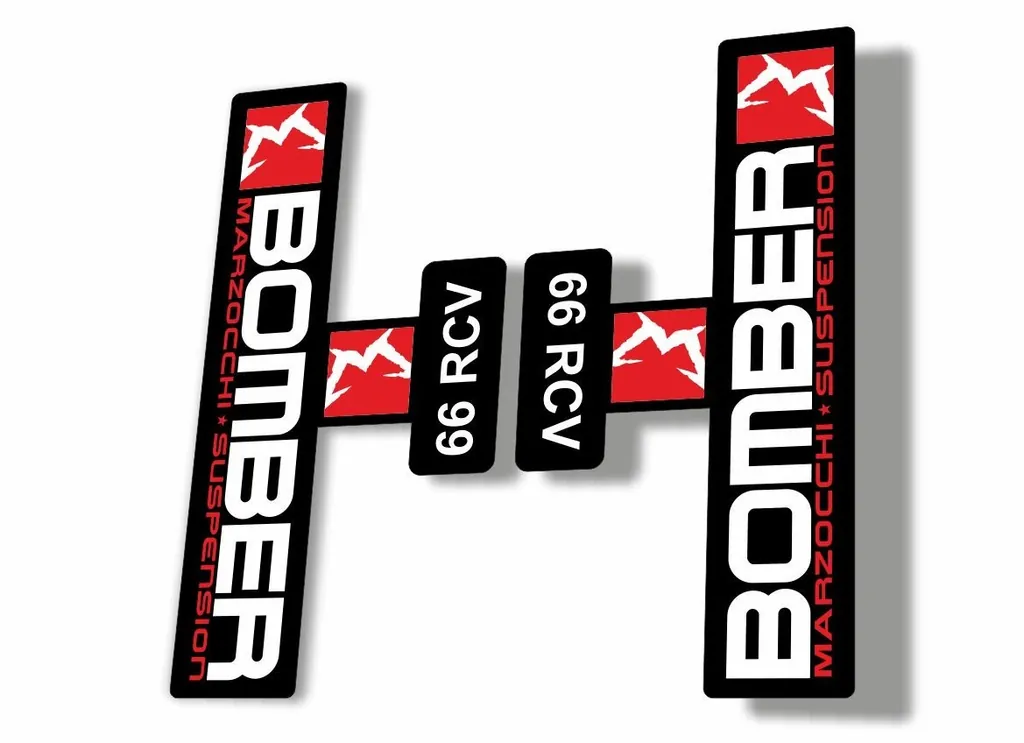 Marzocchi Bomber 66 RCV 2009 Fork Suspension Sticker Decal Kit Adhesive White