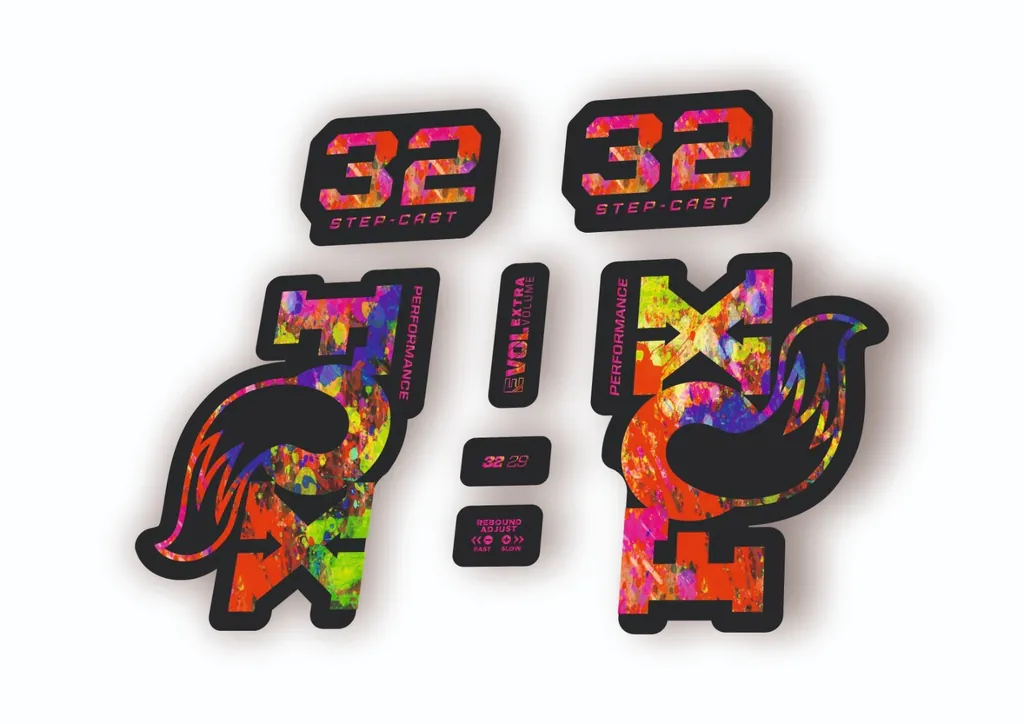 Fox 32 Step Cast Performance 2025 Fork Factory Decal Sticker Adhesive Oil Slick