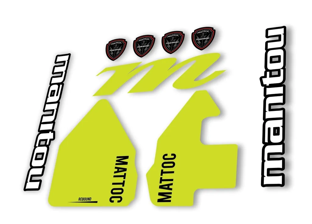 Manitou Mattoc 2017 Fork Suspension Decal Kit Sticker Set Lime Green