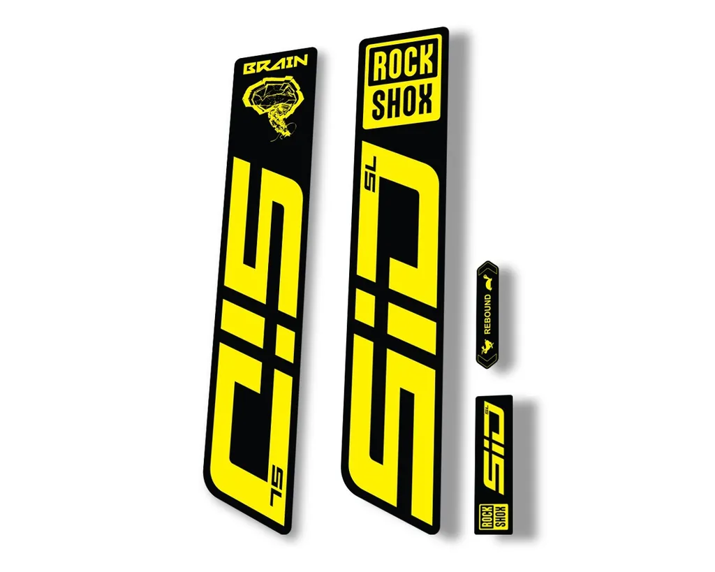 Rock Shox SID SL Brain 2021 Mountain Bike Cycling Decal Sticker Adhesive Yellow