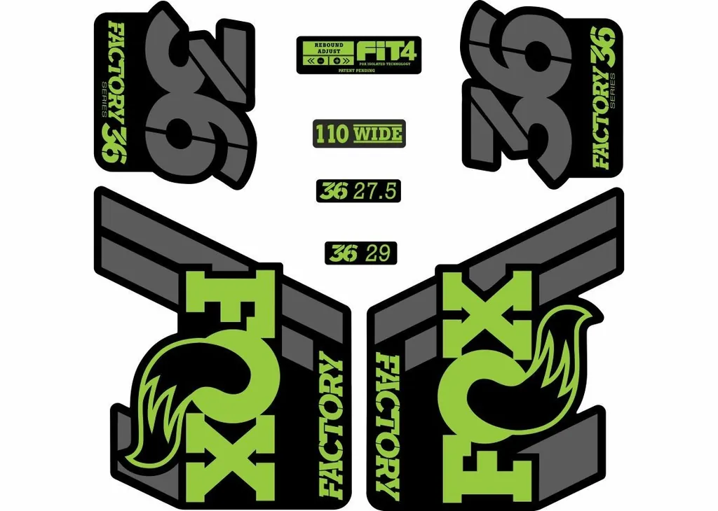 FOX 36 Float 2018-19 Forks Suspension Factory Decal Sticker Adhesive Green Gray1