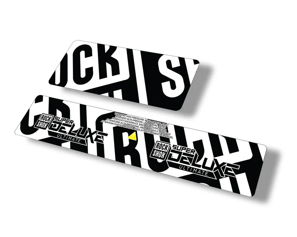 Rock Shox 2021 Super Deluxe Ultimate Rear Shock Decal Sticker Adhesive Set Black