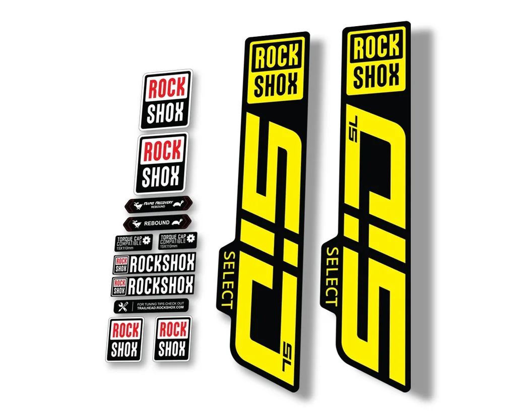 Rock Shox SID SELECT SL 2021 Fork Decal Mountain Bike Cycling Sticker Yellow