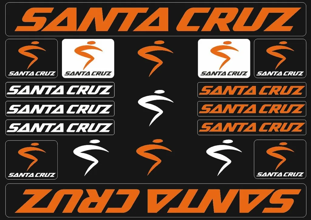 Bicycle Vinyl Stickers – Compatible with Santa Cruz Bikes – Orange