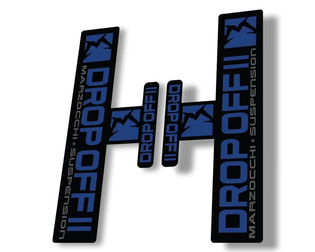 Marzocchi Drop Off II 2 2006 Fork Suspension Sticker Decal Kit Adhesive D. Blue