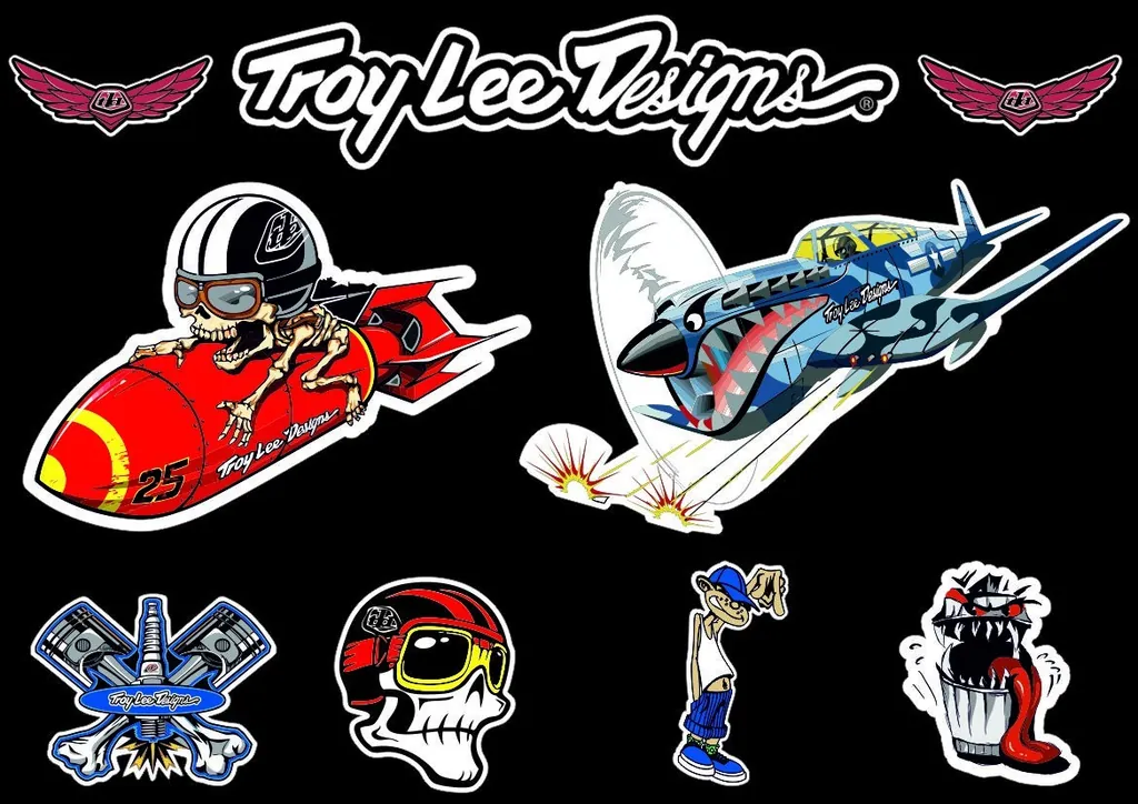 Troy Lee Designs Bike Bicycle Frame Decal Stickers Graphic Adhesive Set Vinyl #9