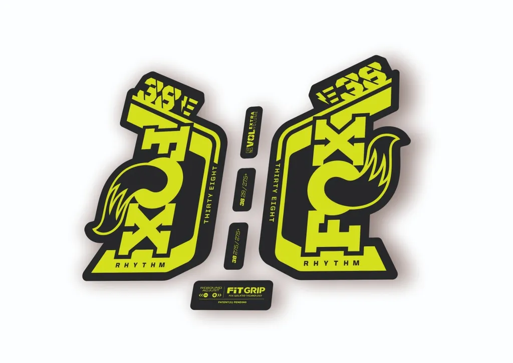 Fox 38 Rhythm E Bike 2024 Fork Suspension Factory Decal Sticker Lime Green