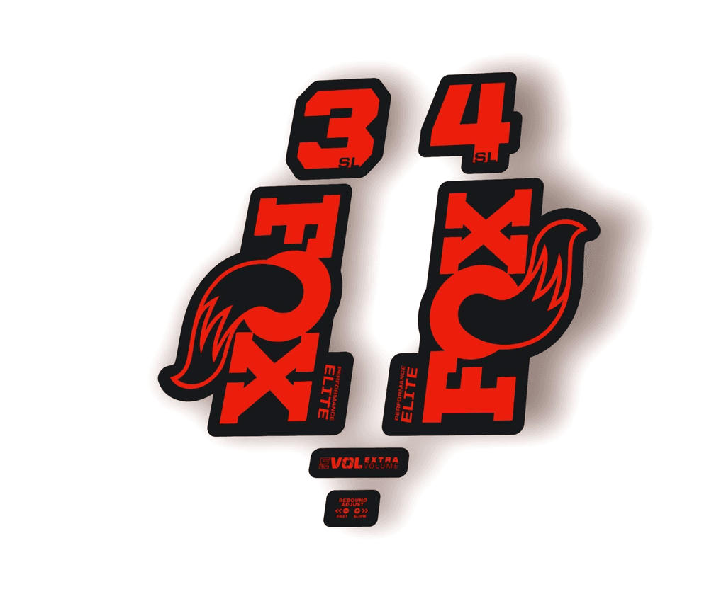 FOX 34 SL Elite Performance 2026 Fork Factory Decal Sticker Adhesive Red
