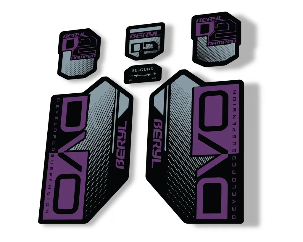 DVO Beryl D2 2019 Fork Suspension Sticker Factory Decal Adhesive Purple
