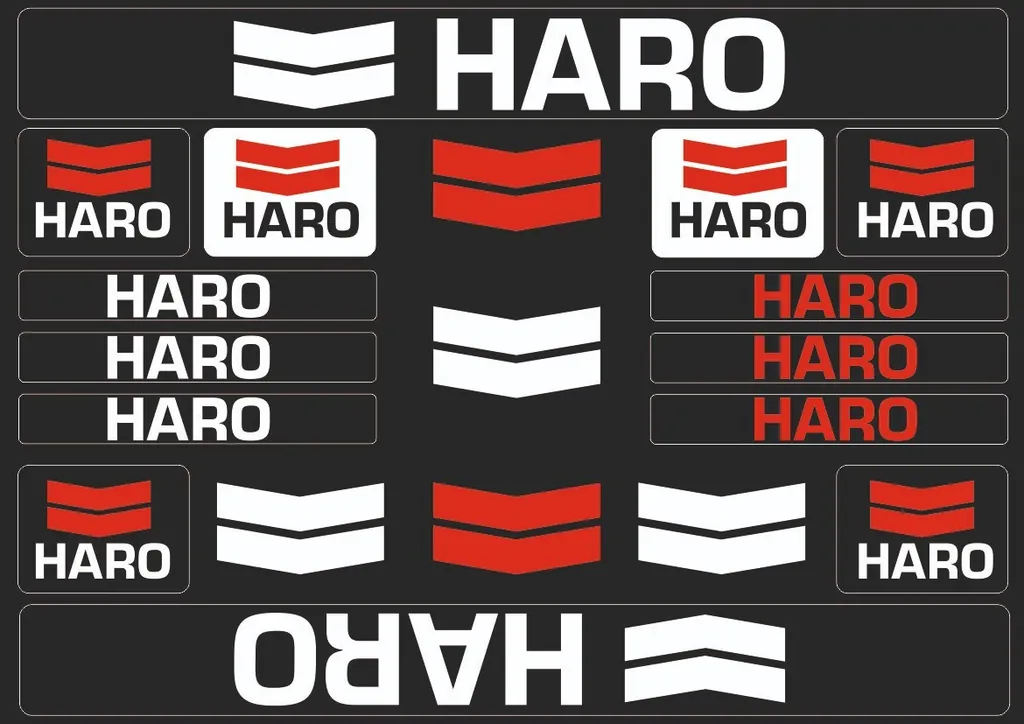 Bicycle Vinyl Frame Stickers – Compatible with HARO Bikes – White