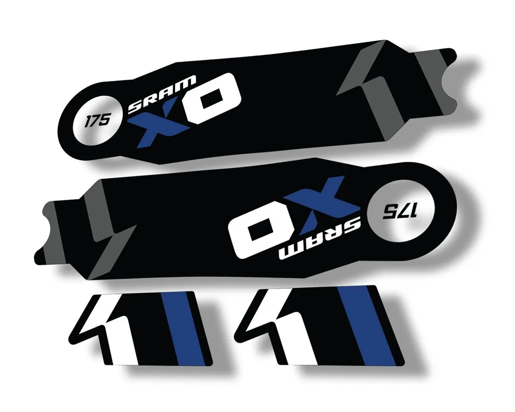 Crank Set Stickers Decals MTB Sram X01 2014 Bicycle Adhesive 2Pcs Dark Blue
