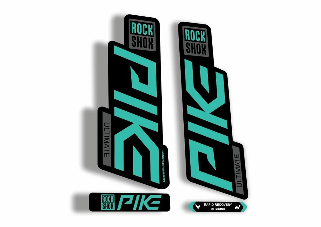 Rock Shox PIKE 2020 ULTIMATE Mountain Bike Cycling Decal Sticker Dolphin Gray