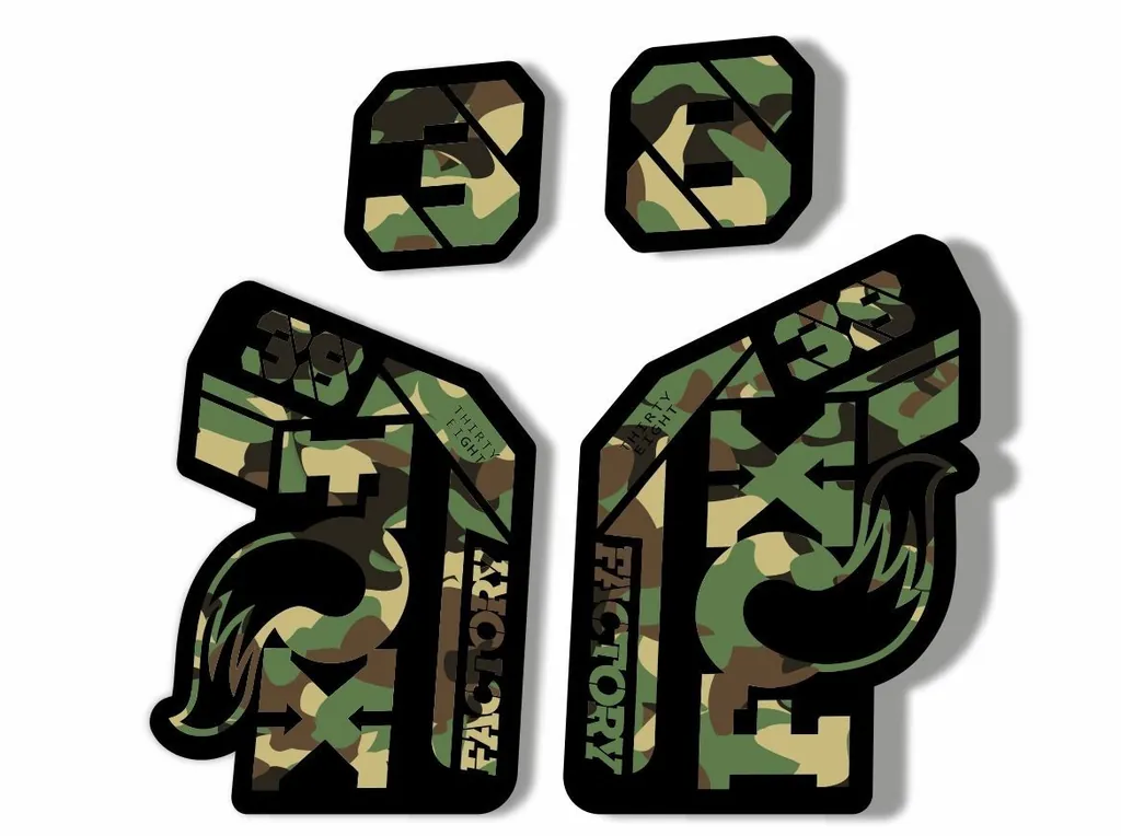 FOX 38 2021 Factory Forks Suspension Decals Sticker Set Adhesive Camo