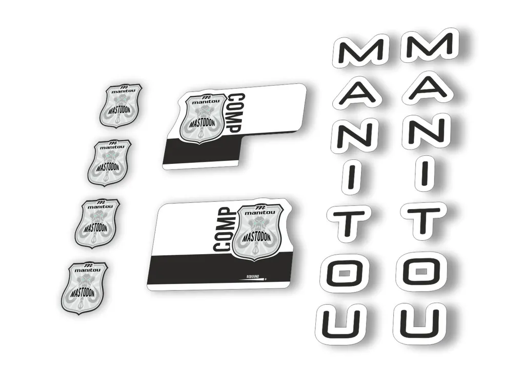 Manitou Mastadon Comp 2020 Fork Suspension Decal Kit Sticker Set Black