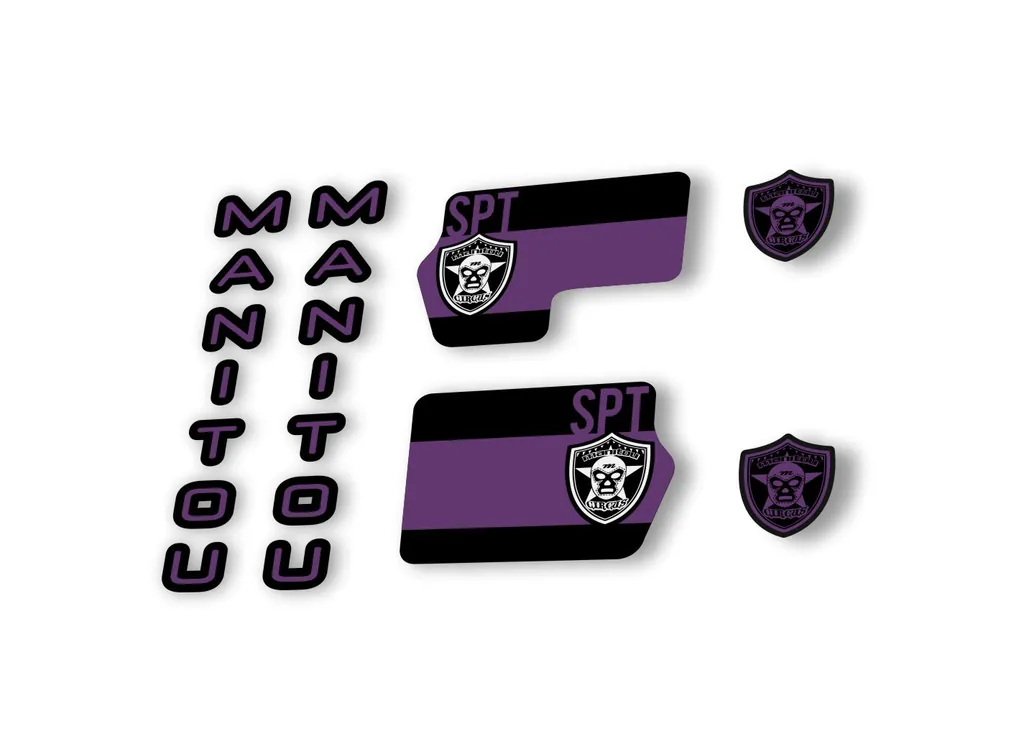 Manitou Circus Sport 2020 Fork Suspension Decal Kit Sticker Set Purple