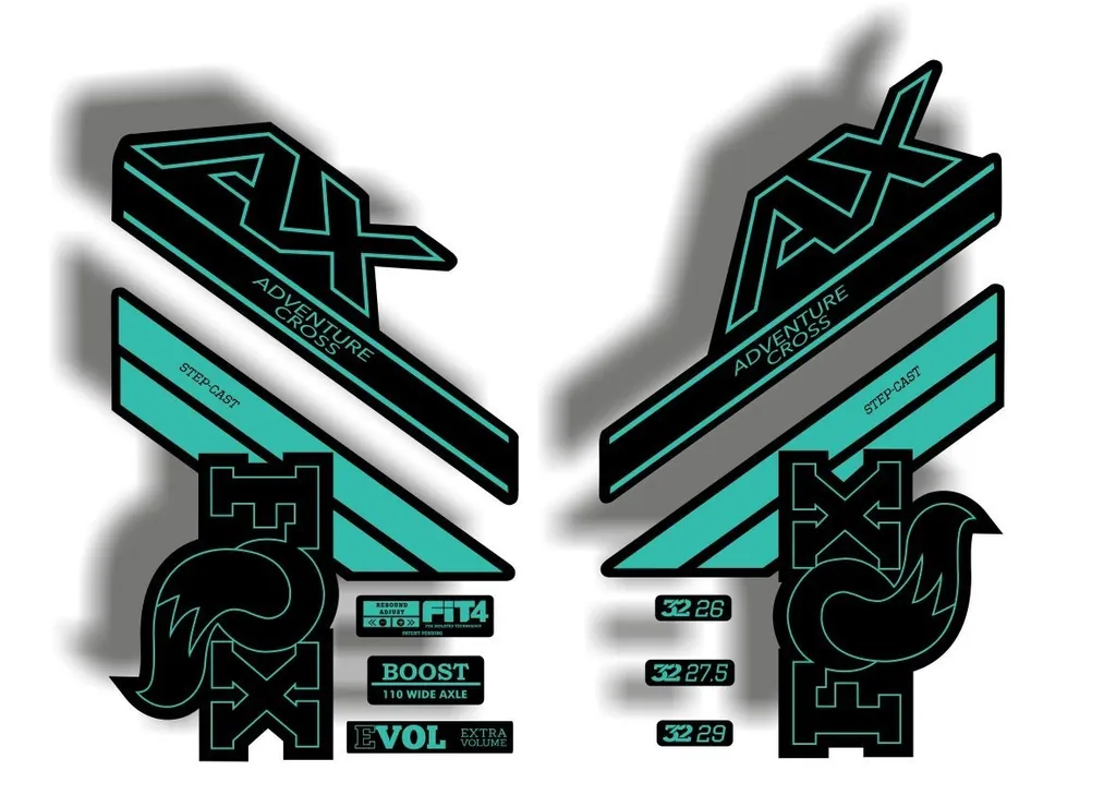 FOX Step Cast 2020 AX Adevnture Cross Fork Suspension Decals Sticker Dolphin
