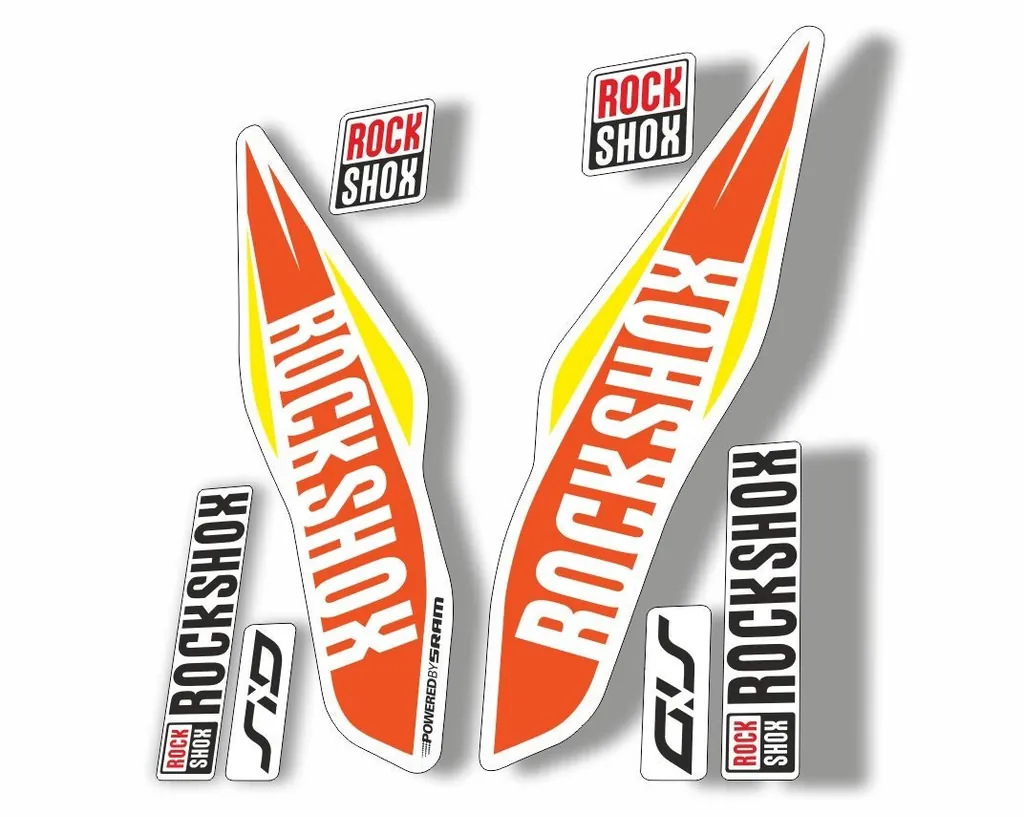 Rock Shox SID 2017 Mountain Bike Cycling Fork Decal Sticker Adhesive Orange 1