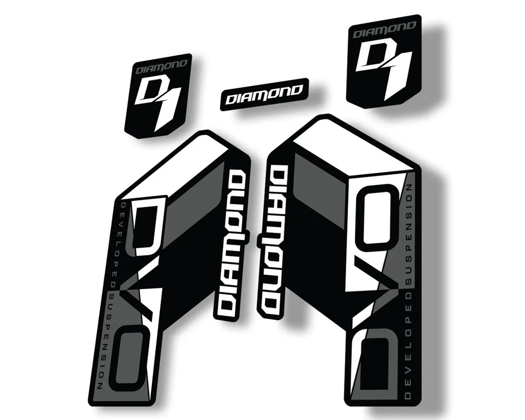 DVO Diamond Developed D1 2020 Fork Suspension Sticker Factory Decal White