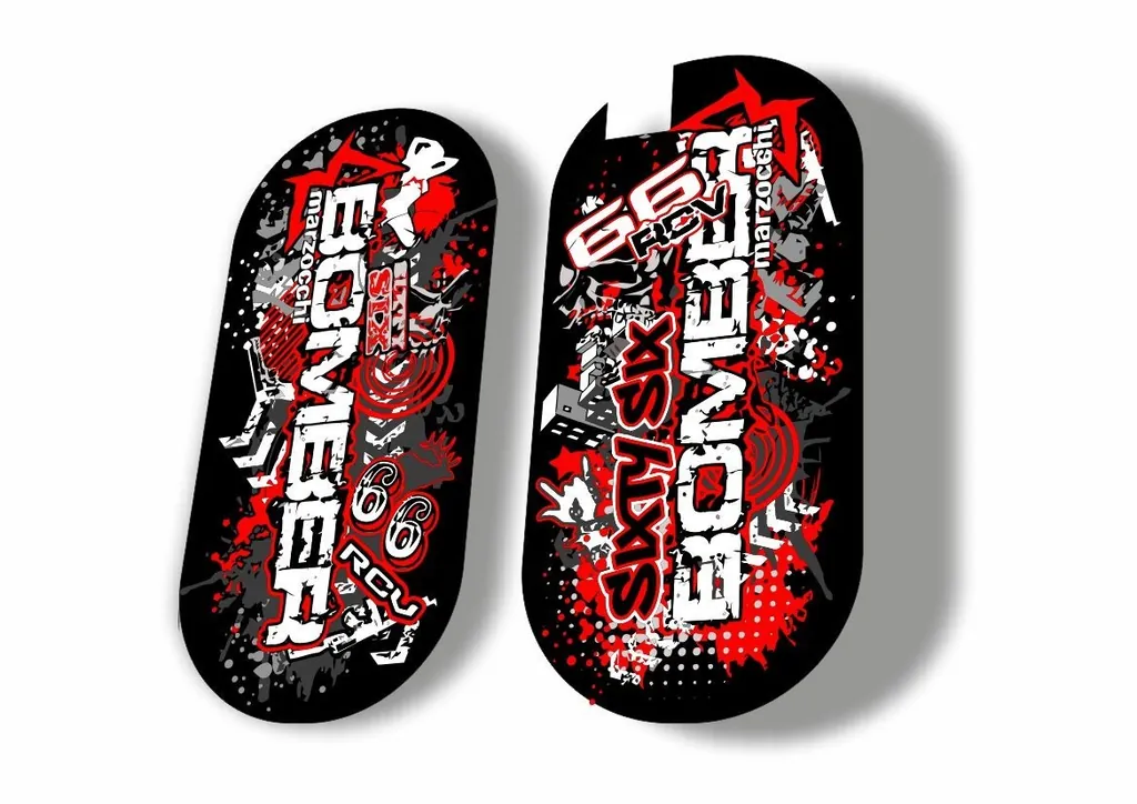 Marzocchi Bomber 66 RCV Fork Suspension Sticker Decal Kit Adhesive Black