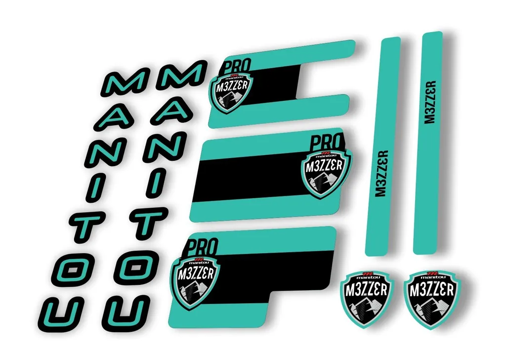 Manitou Mezzer Pro 2020 Fork Suspension Decal Kit Sticker Set Dolphin