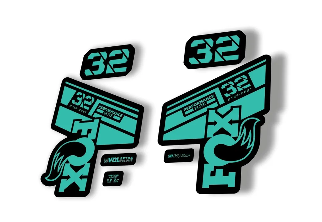 FOX 32 Step Cast Elite 2021 Factory Fork Decals Suspension Sticker Dolphin