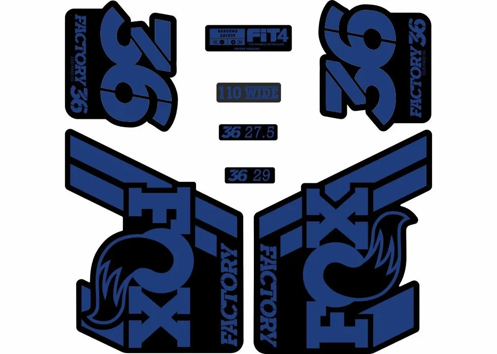 FOX 36 Float 2018-19 Forks Suspension Factory Decals Stickers Adhesive Dark Blue